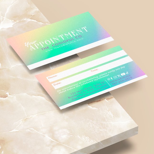 Gradient Appointment Card (Creator Uploaded)