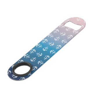 Gradient aqua red | white anchor bar key