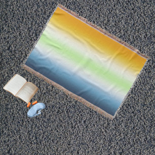 Gradient AroAce Agender Pride Throw Blanket