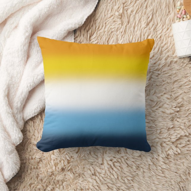 Gradient AroAce Pride Flag – Colourful AroAce Flag Throw Pillow (Blanket)