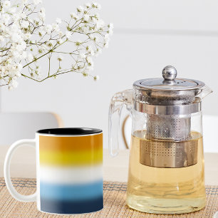 Gradient AroAce Pride Flag – Colourful AroAce Flag Two-Tone Coffee Mug