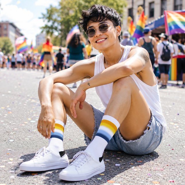 Gradient AroAce Pride Flag Socks (Creator Uploaded)