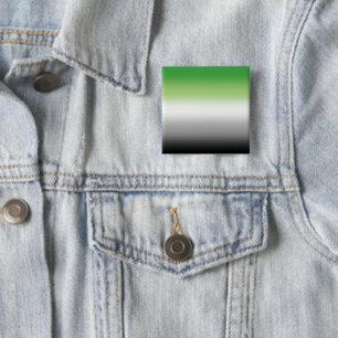 Gradient Aromantic Flag – Colourful Aromantic Prid 2 Inch Square Button