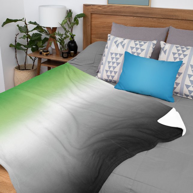Gradient Aromantic Flag – Colourful Aromantic Prid Sherpa Blanket (Creator Uploaded)