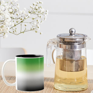 Gradient Aromantic Flag – Colourful Aromantic Prid Two-Tone Coffee Mug