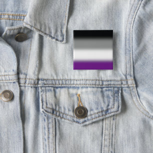 Gradient Asexual Pride Flag - Colourful ACE Flag 2 Inch Square Button