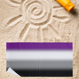 Gradient Asexual Pride Flag - Colourful ACE Flag Beach Towel