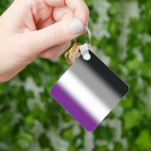 Gradient Asexual Pride Flag - Colourful ACE Flag Keychain