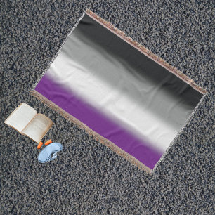 Gradient Asexual Pride Flag - Colourful ACE Flag Throw Blanket