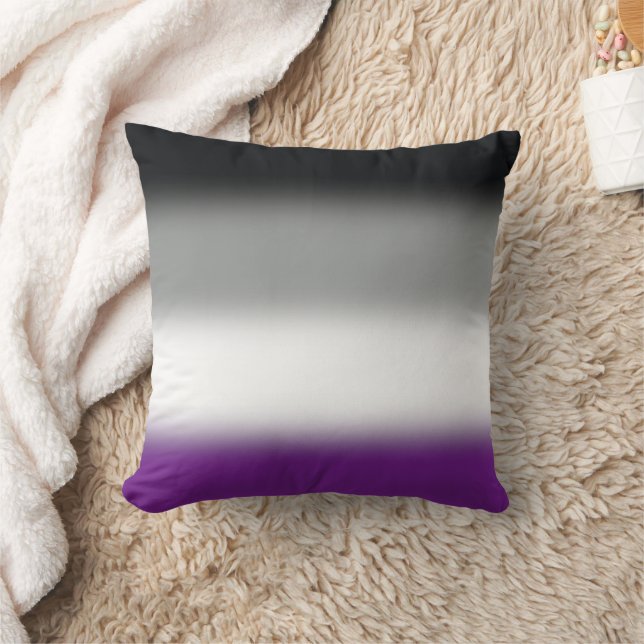 Gradient Asexual Pride Flag - Colourful ACE Flag Throw Pillow (Blanket)