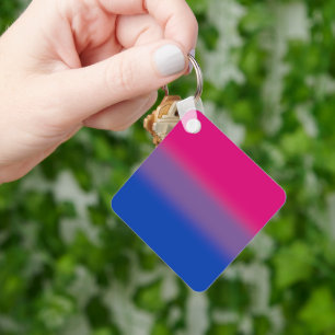 Gradient Bisexual Pride Flag – Colourful Bi Flag Keychain