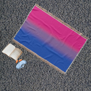Gradient Bisexual Pride Flag – Colourful Bi Flag Throw Blanket