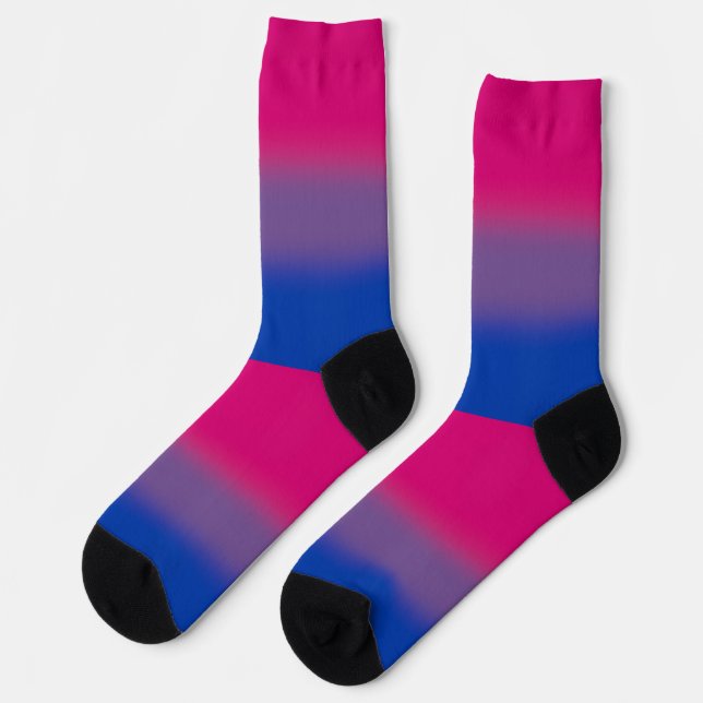 Gradient Bisexual Pride Flag Socks (Left)