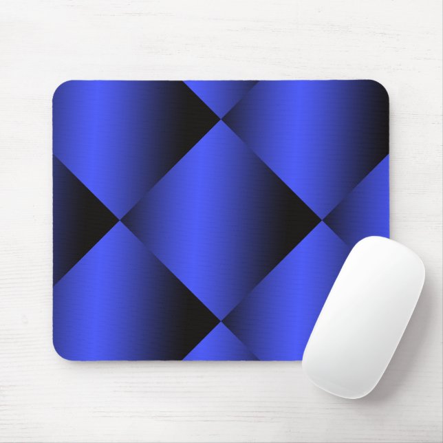 Gradient Black and Bright Blue Design Mouse Pad (With Mouse)