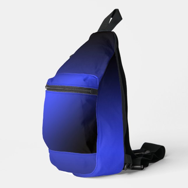 Gradient Black and Bright Blue Sling Bag (Right Corner)