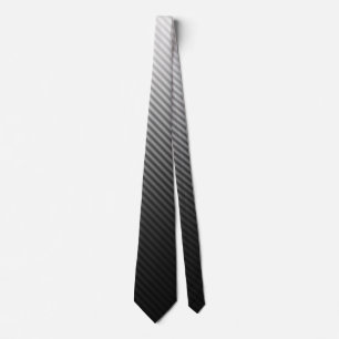 Gradient Black and White Stripes Tie