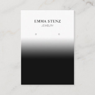 Gradient Black n White Earring Jewellery Display Business Card