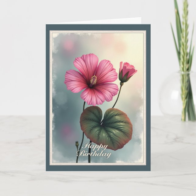 Gradient Bloom Birthday Card (Front)
