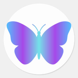 Gradient Blue and Purple Butterfly Sticker