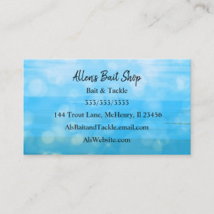 Gradient Blue Bokeh Simple Easy Business Card