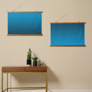 Gradient Blue - deep to light Mood Background Hanging Tapestry