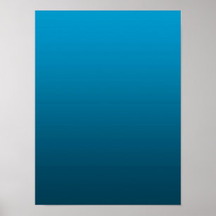 Gradient Blue - deep to light   Mood Background   Poster