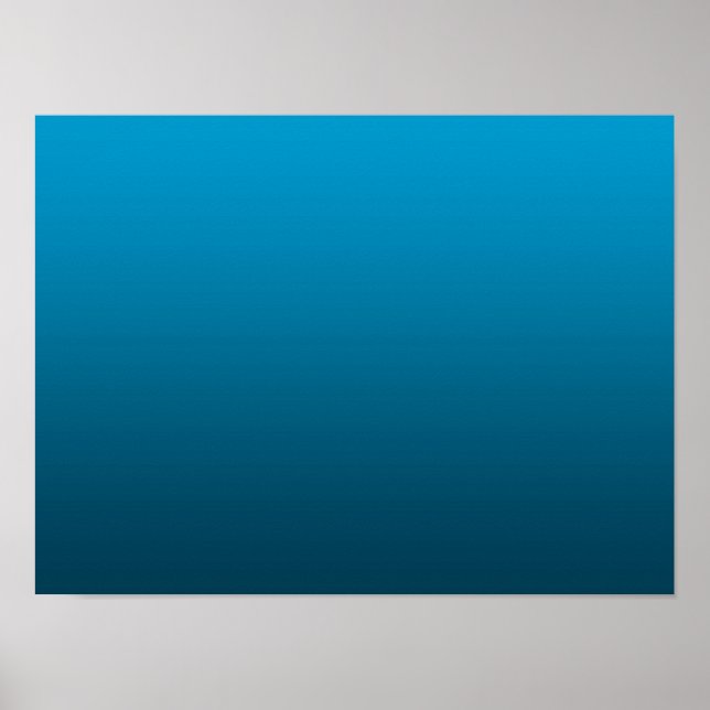 Gradient Blue - deep to light | Mood Background | Poster (Front)