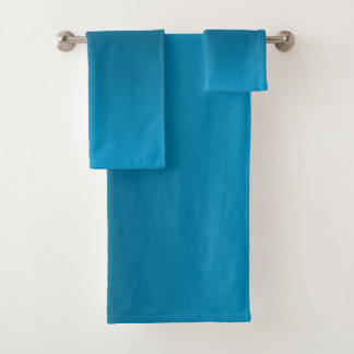 Gradient Blue - light to deep | Mood Background |  Bath Towel Set