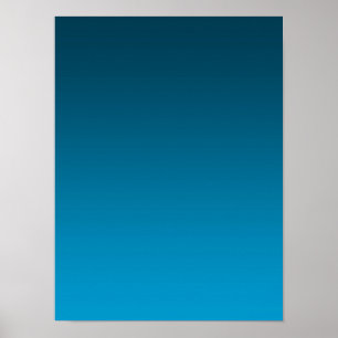 Gradient Blue - light to deep   Mood Background   Poster