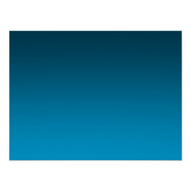 Gradient Blue - light to deep | Mood Background | Poster (Front)