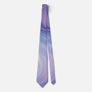 Gradient Blue, Purple Abstract Wavy Pattern Tie