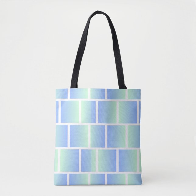 Gradient Blue Squares  Tote Bag (Front)