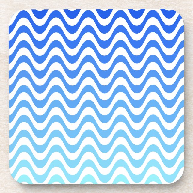 Gradient Blue Waves Coaster (Front)