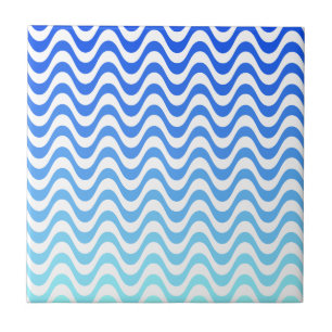Gradient Blue Waves Tile