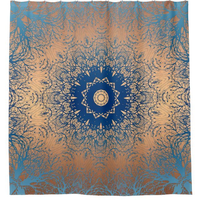 Gradient brown bronze silk arabic ornamental decor (Front)