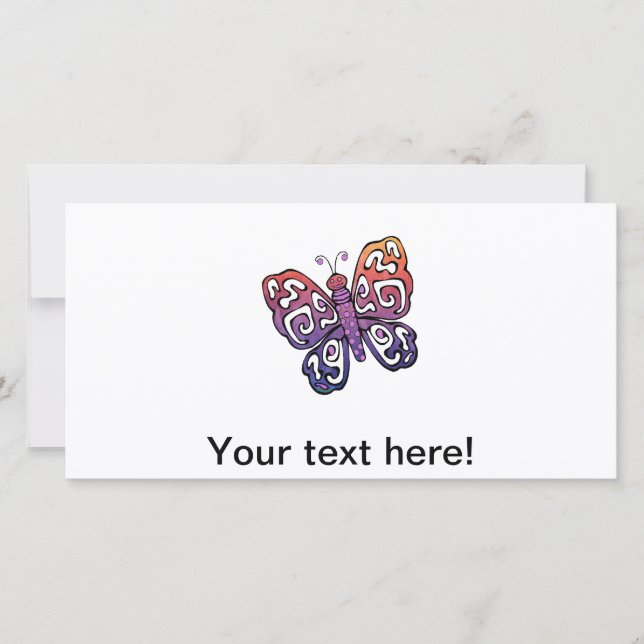 Gradient butterfly clipart (Front)