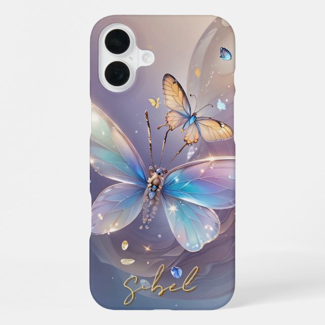 Gradient Butterfly Monogrammed Case- Mate iPhone  Case (Back)