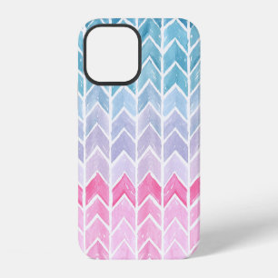 Gradient Chevron: Watercolor Herringbone Pattern. iPhone 12 Case