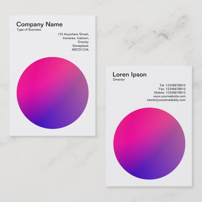 Gradient Circle 06 Business Card (Front/Back)