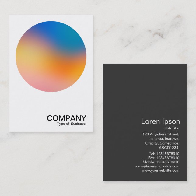 Gradient Circle v2 03  Business Card (Front/Back)
