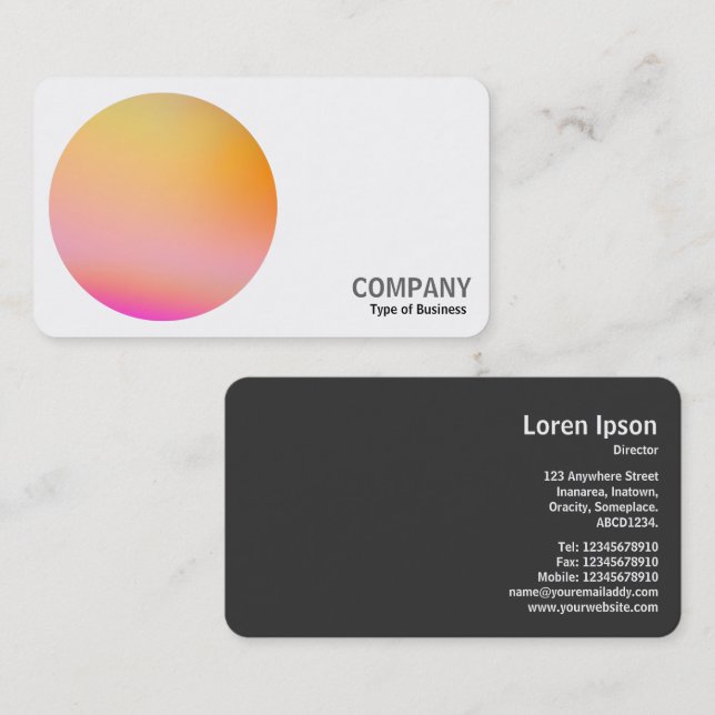 Gradient Circle v3 02  Business Card (Front/Back)