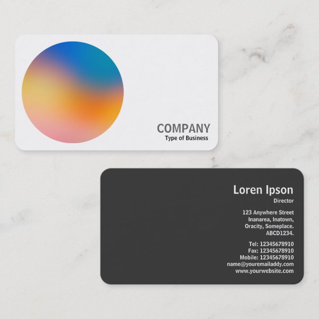 Gradient Circle v3 03  Business Card (Front/Back)