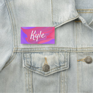 Gradient Colorful Aesthetic Vaporwave Minimal Name Tag