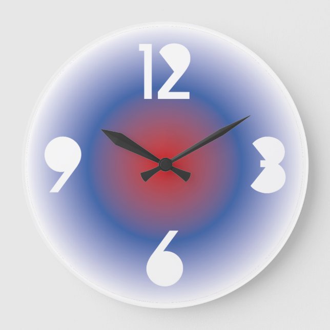 Gradient Colors by Masanser PIXELAT Large Clock (Front)