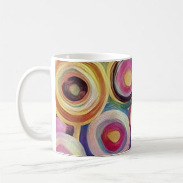 Gradient colour, rough texture background. coffee mug (Left)