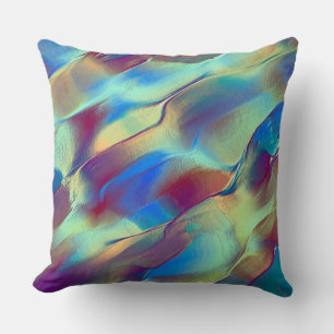 Gradient coloured rocky dune with soft bright throw pillow