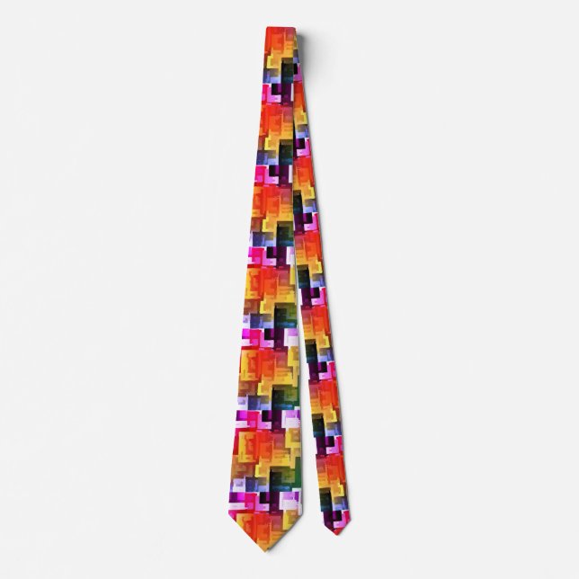 Gradient Colourful Abstract Neck Tie (Front)