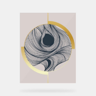 Gradient Contemporary art design Acrylic Sign