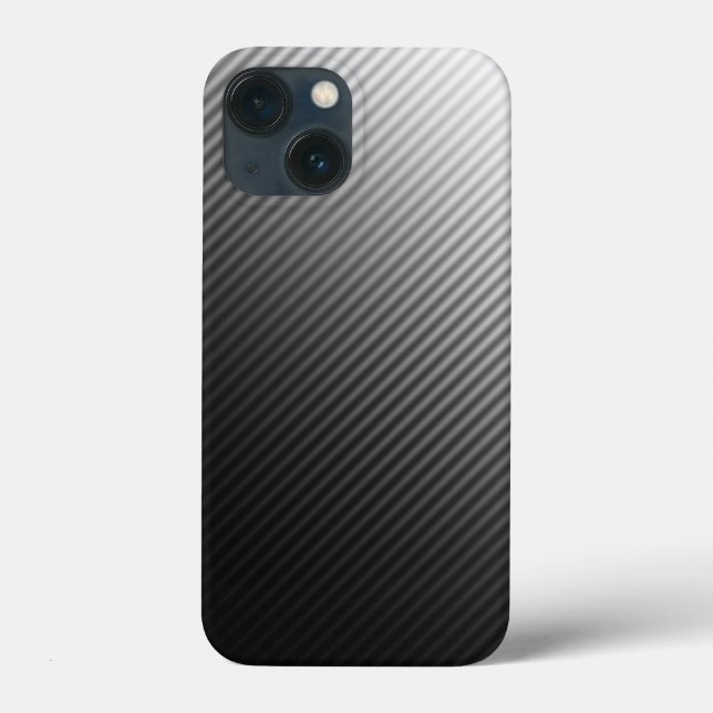 Gradient Cool Stylish Trendy Black & White Stripes Case-Mate iPhone Case (Back)