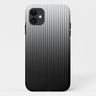 Gradient Cool Stylish Trendy Black & White Stripes iPhone 11 Case
